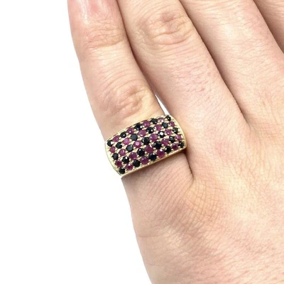 14kt Gelbgold Ring Topas Bandring 585 Gold Schmuck massiv 17.5mm /55 - Bild 1 von 4