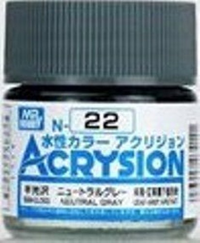 Mr Hobby - Gunze N-022 - Acrysion (10 ml) Neutral Gray - New