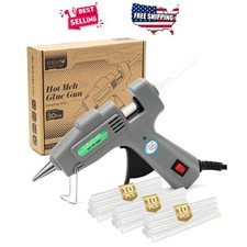 Hot Melt Glue Gun Kit 20W Mini Fast Preheat 30 Sticks School Crafts Repairs Grey 0.66 per gallon