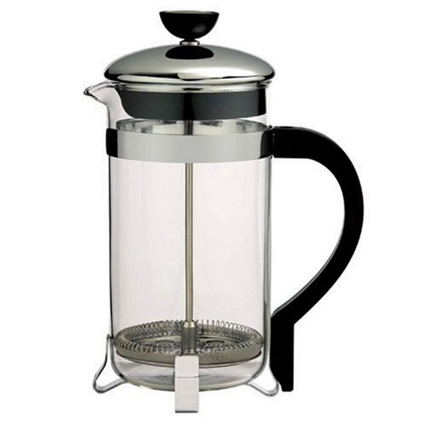 Glass 8-Cup Coffee Press with Black Handle