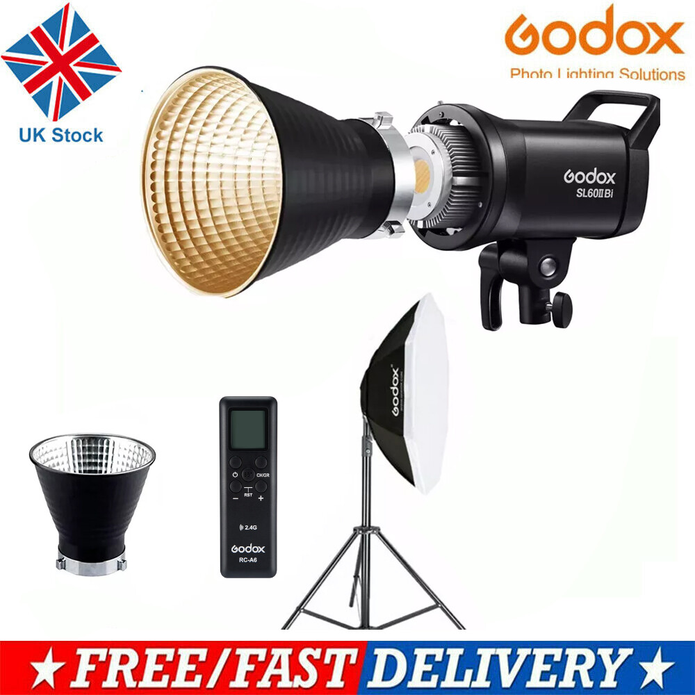 Godox SL60II-Bi SL-60W Bi-colour Continuous LED Video Light +Stand