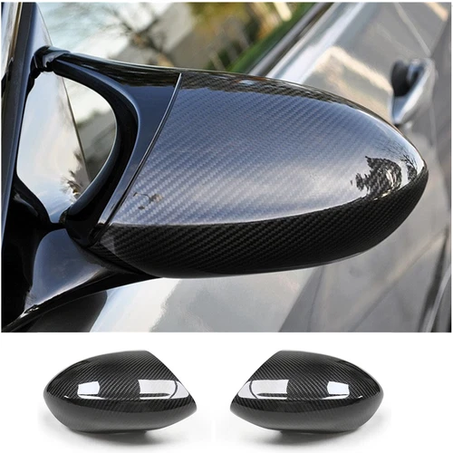 Full Real Carbon Fiber Mirror Cover Cap Replacement For BMW 07-13 E90 E92 E93 M3