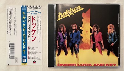 Dokken - Under Lock And Key (Rare Japan CD w/OBI) 20P2-2432 WEA Music Japan