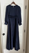 Mihir Istanbul women?s Saten Abiye Elbise dress Navy Size 42