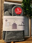 NWT 3 Piece Kitchen Set Apron Pot Holder Oven Mitt Gorgeous Chambray Color!