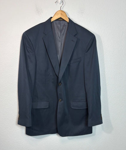 Travel Smith Classic Blue Men's Blazer 44L 44 Long Travelsmith Microfiber
