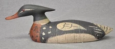 Red breasted merganser decoy duck decoy decoys original paint WMW tack eyes "Z"