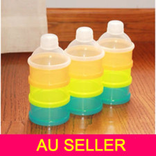 3 PCS Baby Portable 3 Layer Milk Powder Formula Dispenser Storage Container
