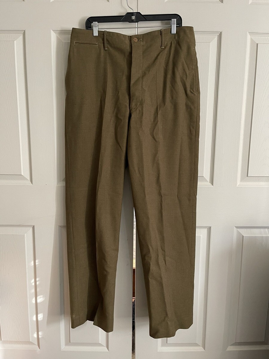 Vintage 40s Hercules Trousers Pants Brown Cloth Men's 36x35 USA | eBay