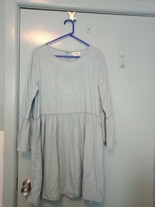 pale blue denim dress