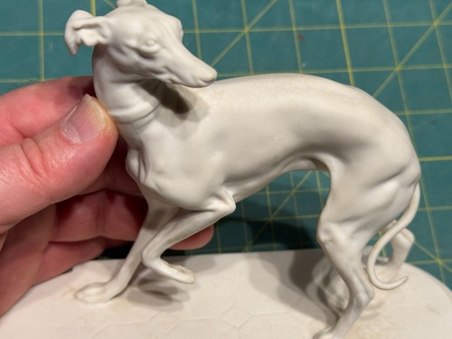 RARE Vintage Boehm Whippet Dog Figurine Bisque Porcelain Sculpture Art Figure - Picture 2 of 15