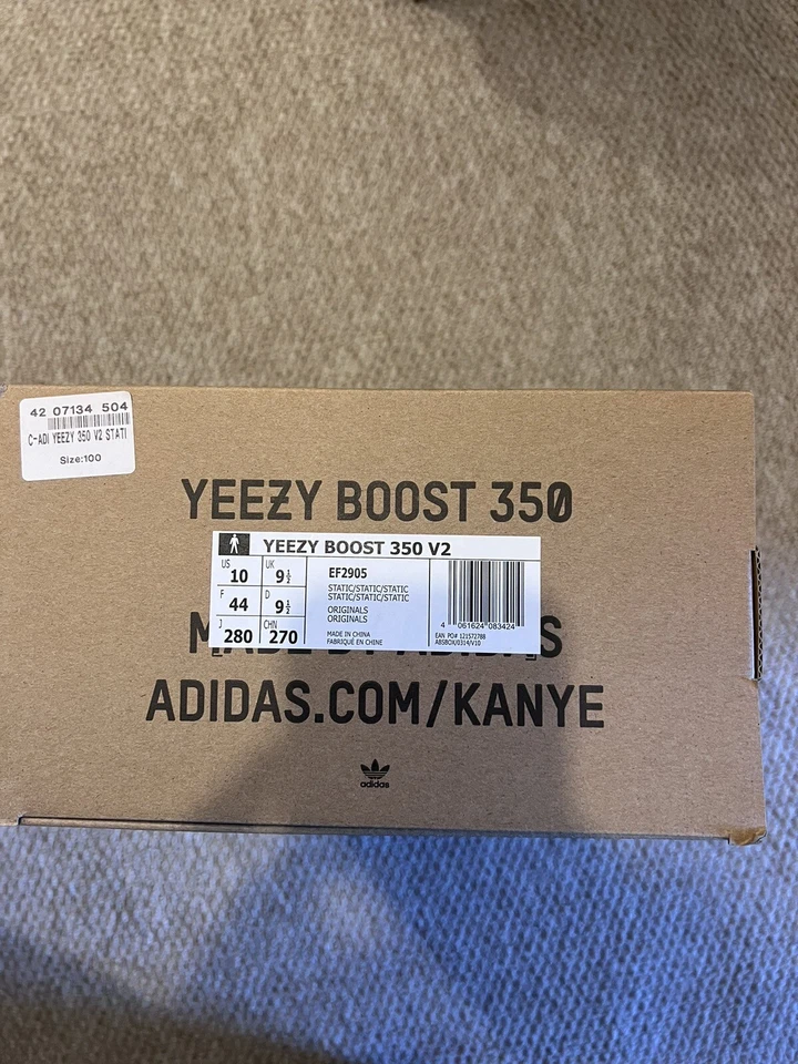 Size 9.5 - adidas Yeezy Boost 350 V2 Static, photo 3 of 5