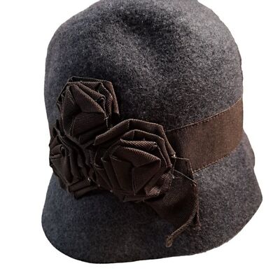 帽子 MSML WOOL PRINT HAT Hat Attack Women's Gray 100% Wool Roaring 20's Bucket Hat | eBay