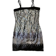 NWOT Sleeveless Ombr Sequin Mini Dress 8