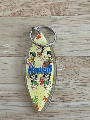 Vintage Hawaii Surf Board Travel Souvenir Keychain Key Chain FOB - Picture 2 of 2