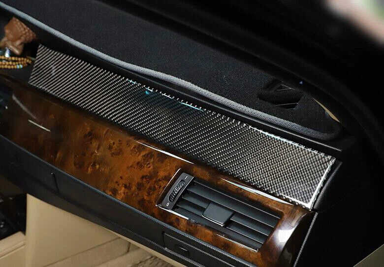 For BMW 5 Series 04-10 Vinyl Carbon Fiber Central Console Instrument Strip Trim - Image 4 of 4