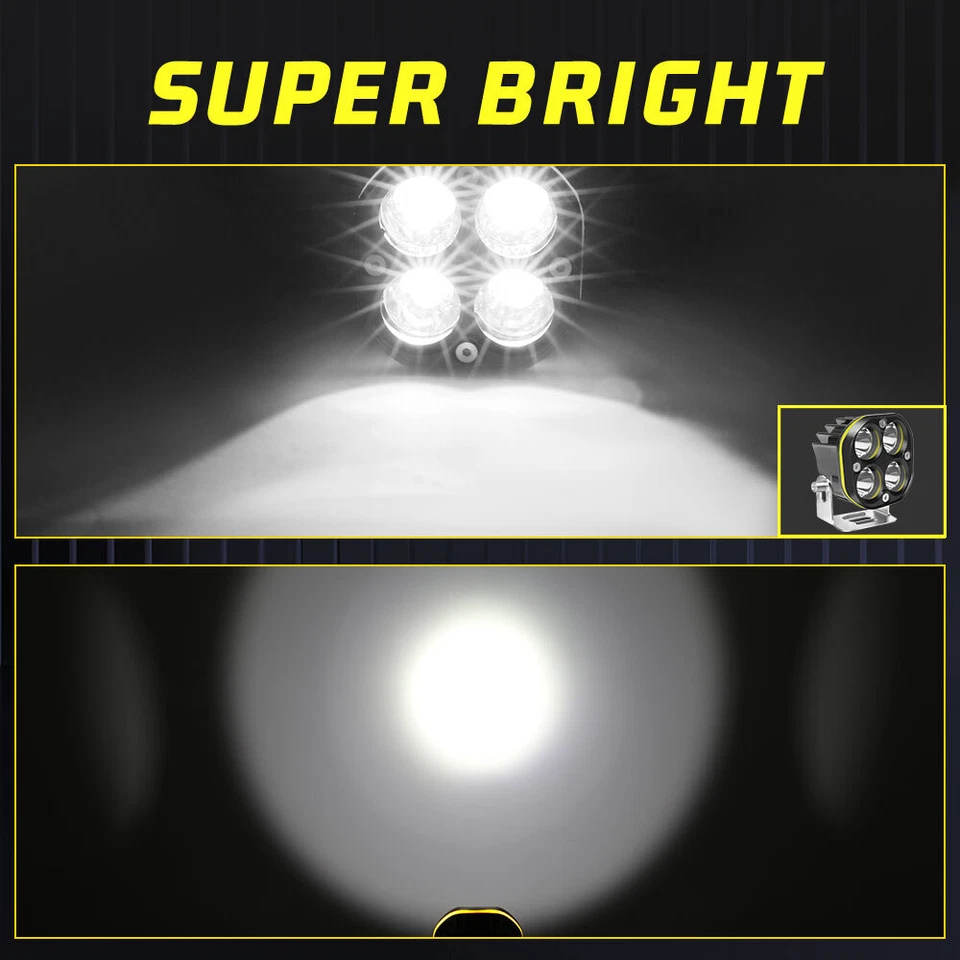 2x Cápsulas de luz de trabajo LED de 3" para Polaris RZR XP 4 1000 Turbo RZR Can-Am Maverick X3 Foto 3 de 4
