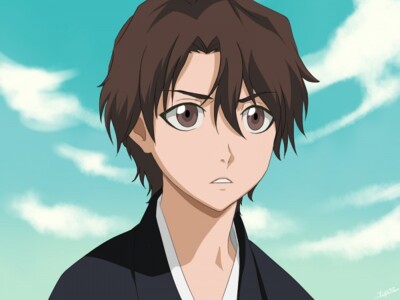 Anime aizen sousuke artist request Stitched Gaming Mat Desk