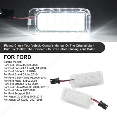 2X LED Kennzeichenbeleuchtung für FORD Mondeo BA7 GALAXY WA6 C-MAX ab 2010