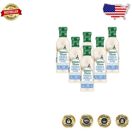 12 Fl Oz French Vanilla Creamer Pack of 6 - Guilt-Free Flavor for Beverages