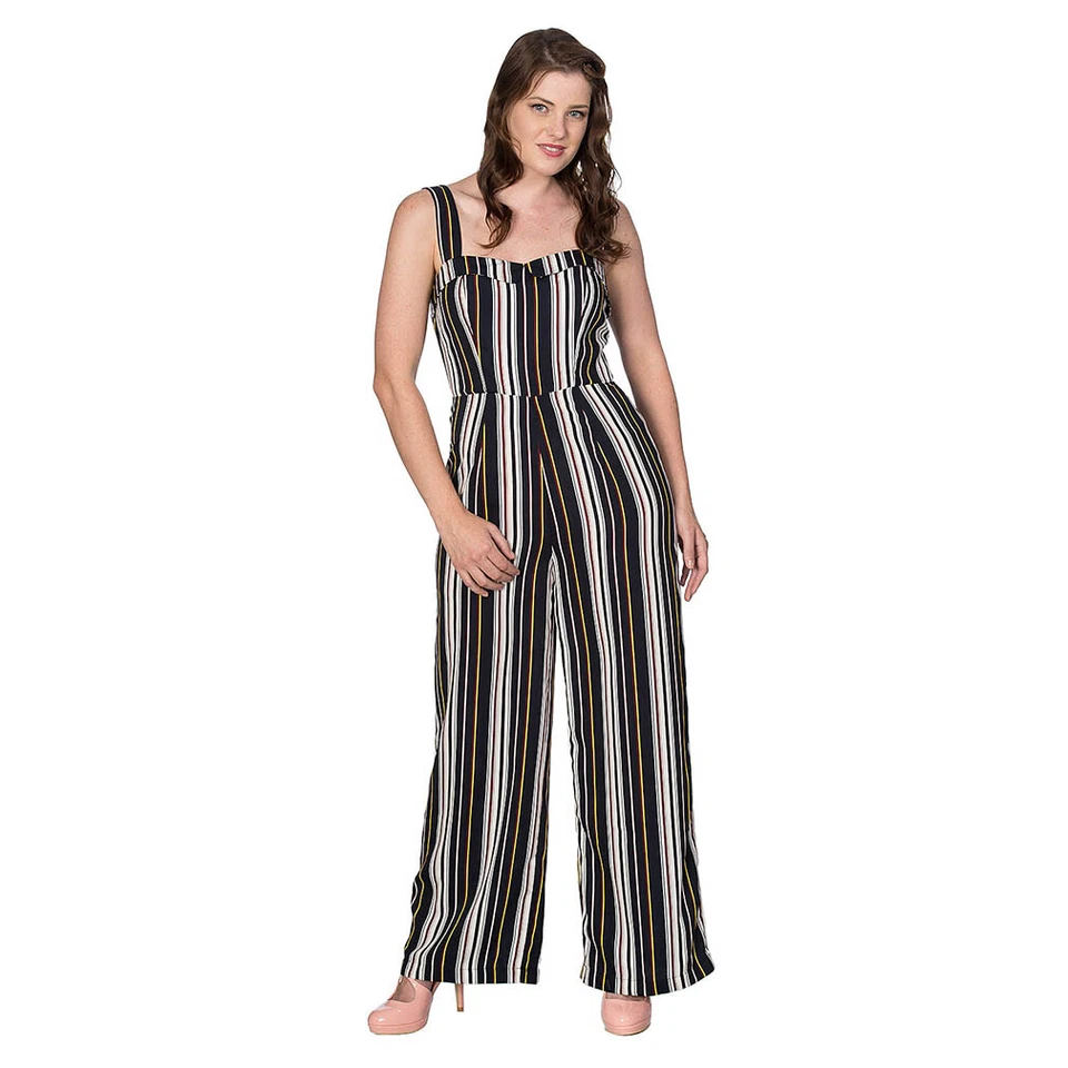 Banned Retro Rockabilly Vintage Jumpsuit Playsuit Stripe Play Gestreift 60s 70s - Bild 2 von 4