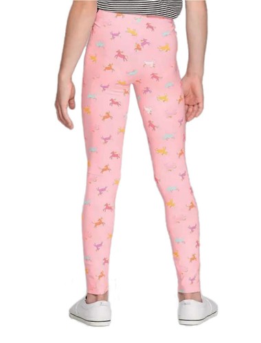 Cat and Jack Girls' Leggings Pink Unicorn Tough Cotton Pants Full Length Size XL - Picture 2 of 3