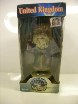 NECA Head Knockers Santas Around The World Santa Claus Bobblehead United Kingdom