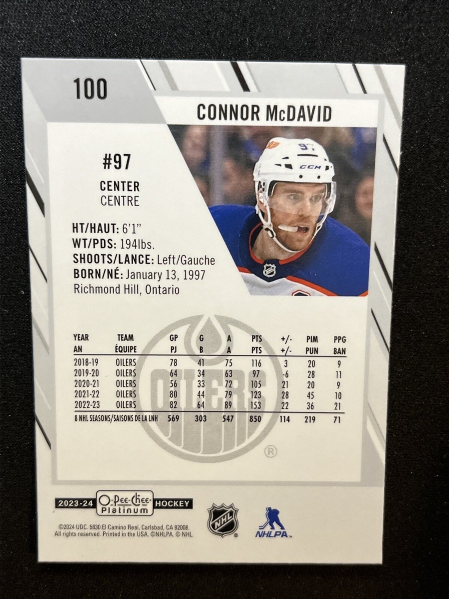 23-24 UD O-Pee-Chee Platinum Hockey 100 Connor McDavid | eBay
