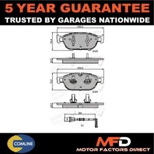 Fits Audi A6 A7 Allroad 3.0 TDi Allied Nippon Front Brake Pads Set