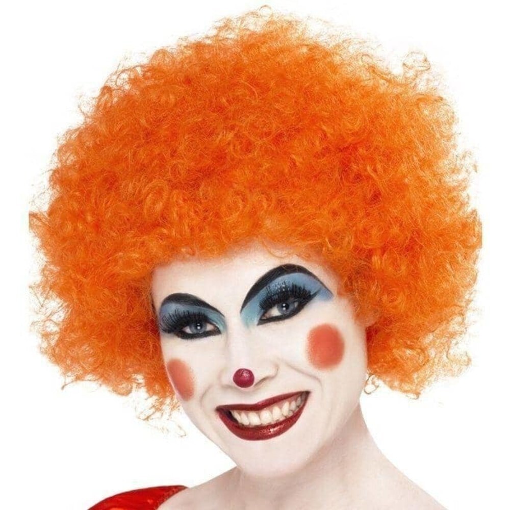 Crazy Clown Wig Adult Orange Crazy Clown Wig Adult Orange