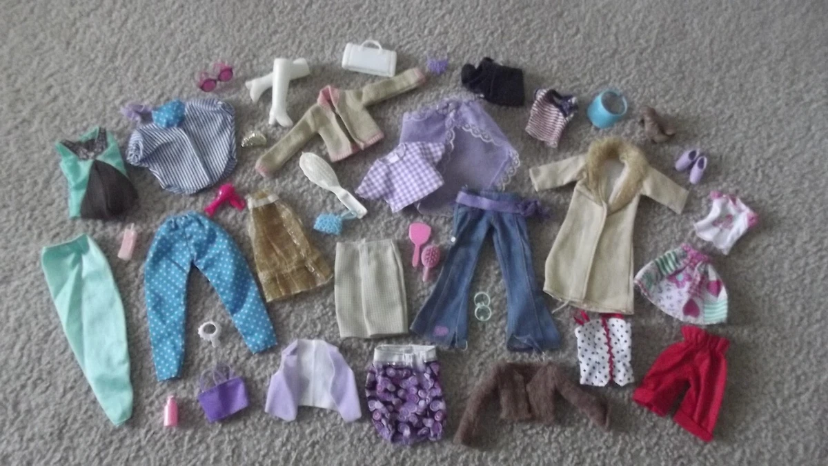 Barbie Doll Clothes Outfit Lot Pants Shirts Shoes Accessories