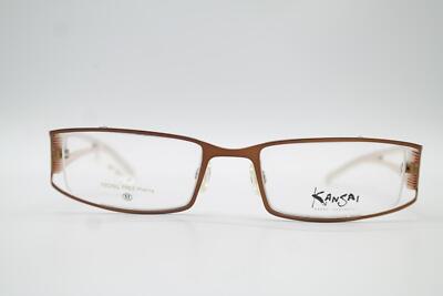 Vintage KANSAI YAMAMOTO KY-3091 Bronze Rot Weiß Eckig Brille Brillengestell NOS