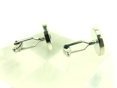 DUNHILL Cufflinks button Design Silver 925 Authentic USED