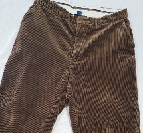 Polo Ralph Lauren 36 x 34 Dark Brown Corduroy Prospect Pant UC 100% Cotton DMG - 第 1/7 張圖片