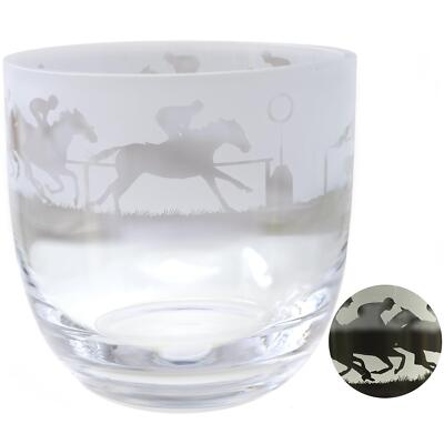 Candle Holder Decorated At The Races Sandblast Tea Light Ornament Gift Box Animo