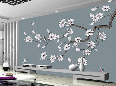 3D Flower Branch 12314NA Wallpaper Wall Mural Removable Self-adhesive Fay