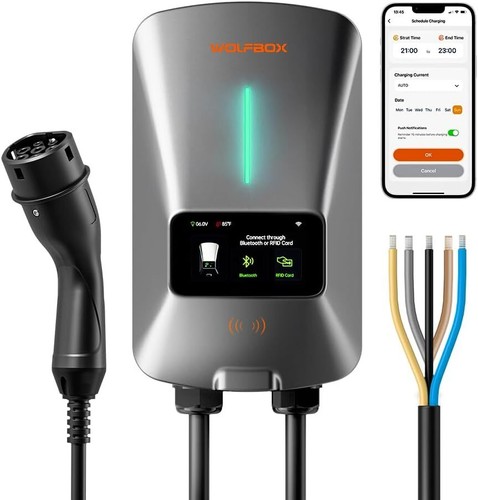 Wolfbox Elektro Fahrzeug Ladegerät Wallbox Ev Ladestation Typ2 22kw 32a 2024 Neu - Bild 9 von 9