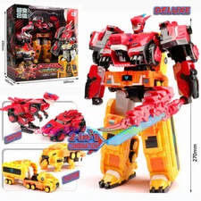 Quantum Heroes Dinoster Guardians Deluxe Raptor Tron Transform Robot Toy No Box