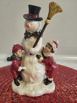 A BEAUTIFUL KD FESTIVE SNOWMAN WITH AN ADORABLE GIRL & BOY 