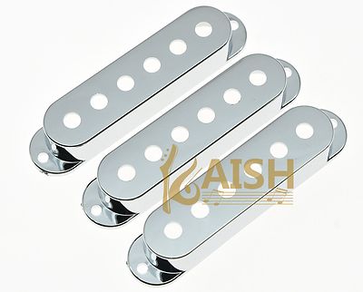 52 mm Chrom 3 Single Coil ST Gitarren-Pickup-Abdeckungen passt Stratocaster