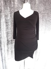 Lovely Plus Size Ladies V-neck Dress with Side Ruching Sz 20  PRETTYLITTLETHING