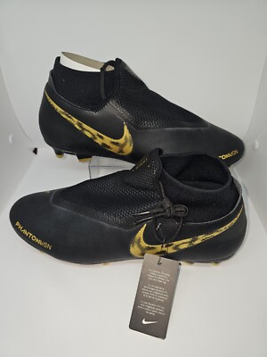 Nike Phantom VSN Academy DF/FG MG Black Soccer Cleats Size 13 AO3258-077 NIB