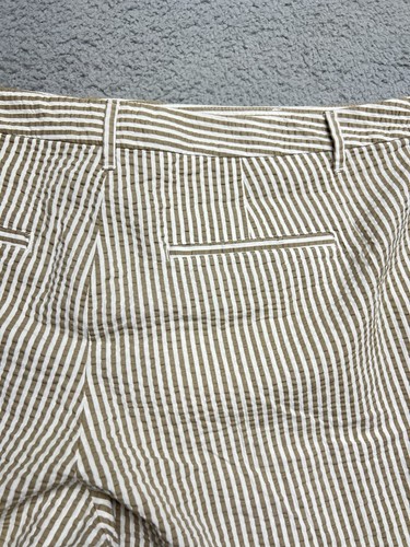 A New Day Womens Size 18 Tan Striped Seersucker 5'' Chino Shorts - Picture 17 of 18