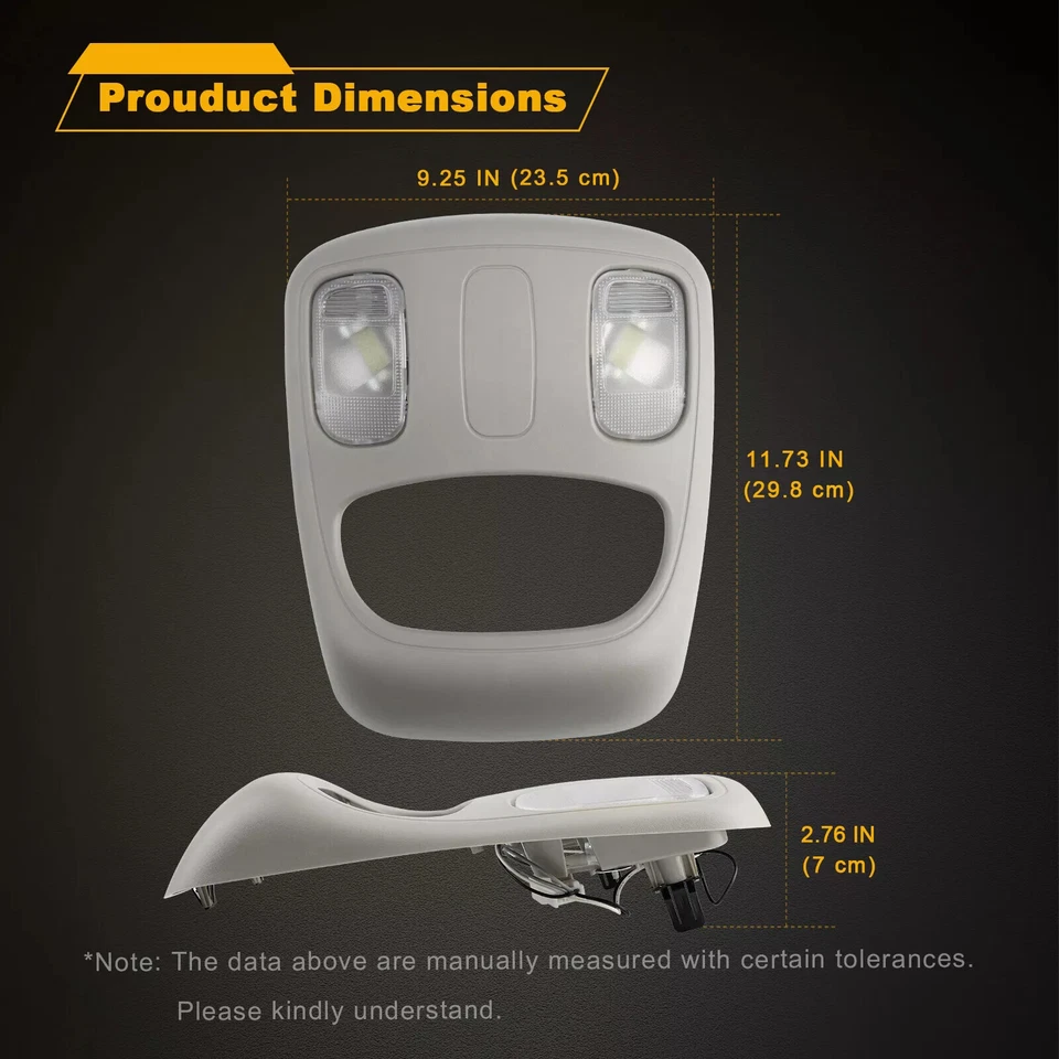 Overhead Console Housing Reading Light for 2002-10 Ram 1500 2500 3500 1DK78BD1AA — 第 4/4 张图片