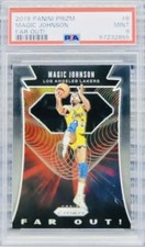 2019-20 Prizm Magic Johnson NBA L.A. Lakers NBA FAR OUT! #8 PSA 9 MINT