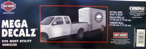 Harley Davidson Willie G Skull Logo Extra Large Trailer Garage Decal Sticker 29" - Picture 3 of 3