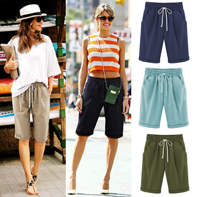 damen shorts knielang