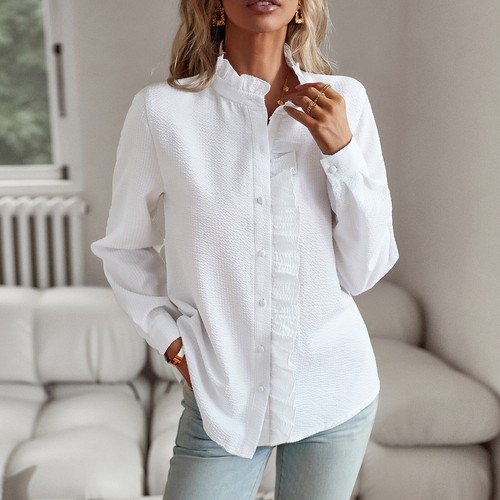 Long-sleeved shirt women 2024 spring and summer temperament commuter tops - Picture 14 of 17