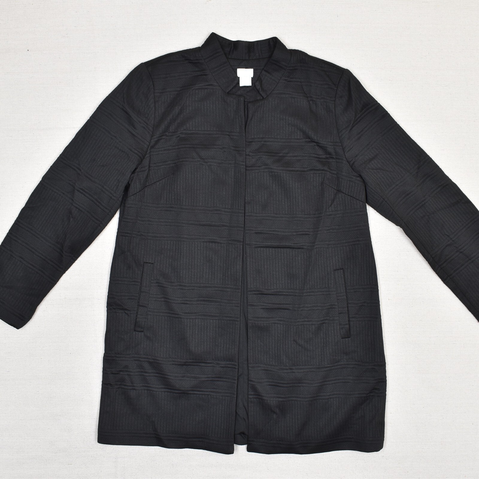 Chico's Women's Open Blazer Jacket Solid Striped … - image 1