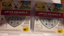 2 x K9 Advantix II for Medium Dogs 11-20 lbs. 4 Dose Pack - USA EPA Approved